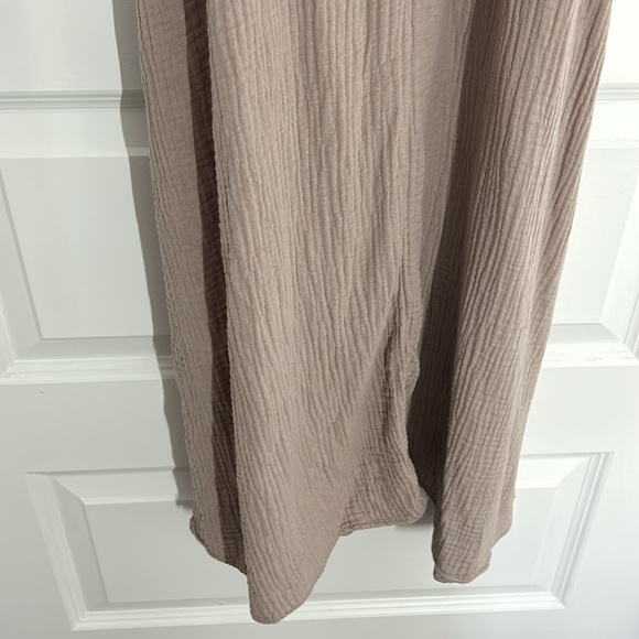 ZARA BASICS  - midi cotton slip dress a line dusty pink spaghetti straps small - Picture 9 of 11